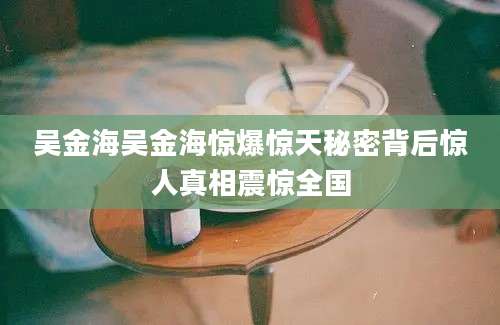 吴金海吴金海惊爆惊天秘密背后惊人真相震惊全国