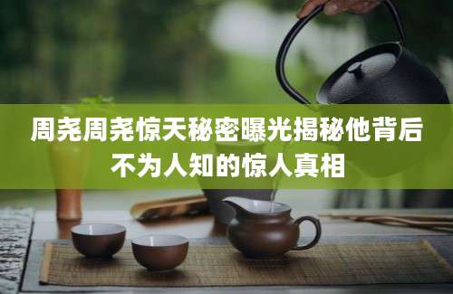 周尧周尧惊天秘密曝光揭秘他背后不为人知的惊人真相