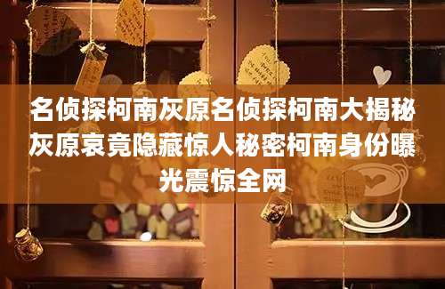 名侦探柯南灰原名侦探柯南大揭秘灰原哀竟隐藏惊人秘密柯南身份曝光震惊全网