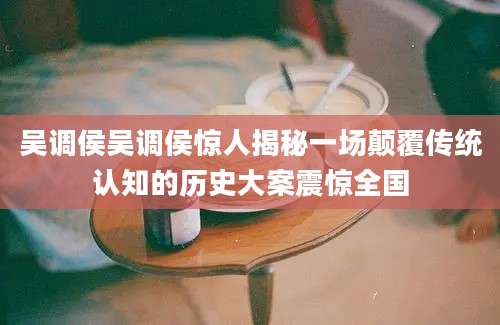 吴调侯吴调侯惊人揭秘一场颠覆传统认知的历史大案震惊全国