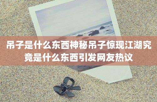 吊子是什么东西神秘吊子惊现江湖究竟是什么东西引发网友热议