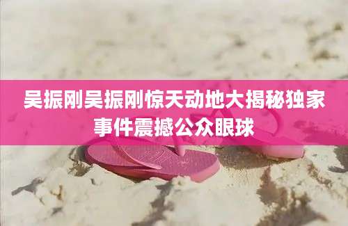 吴振刚吴振刚惊天动地大揭秘独家事件震撼公众眼球