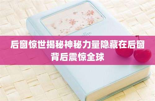后窗惊世揭秘神秘力量隐藏在后窗背后震惊全球