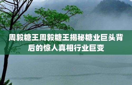 周毅糖王周毅糖王揭秘糖业巨头背后的惊人真相行业巨变
