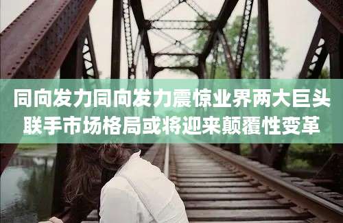 同向发力同向发力震惊业界两大巨头联手市场格局或将迎来颠覆性变革