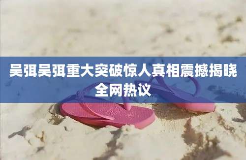 吴弭吴弭重大突破惊人真相震撼揭晓全网热议