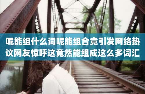 呢能组什么词呢能组合竟引发网络热议网友惊呼这竟然能组成这么多词汇