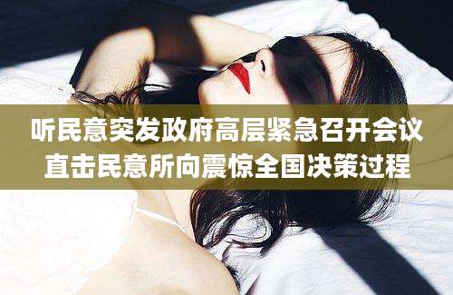 听民意突发政府高层紧急召开会议直击民意所向震惊全国决策过程