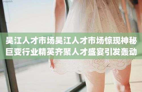 吴江人才市场吴江人才市场惊现神秘巨变行业精英齐聚人才盛宴引发轰动