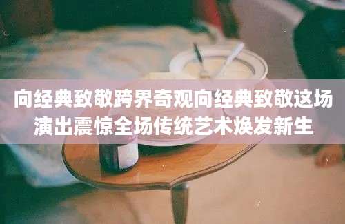 向经典致敬跨界奇观向经典致敬这场演出震惊全场传统艺术焕发新生