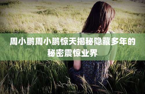 周小鹏周小鹏惊天揭秘隐藏多年的秘密震惊业界