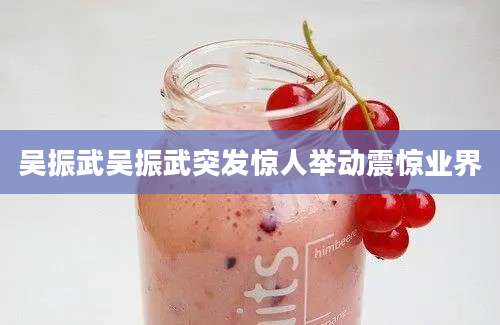 吴振武吴振武突发惊人举动震惊业界
