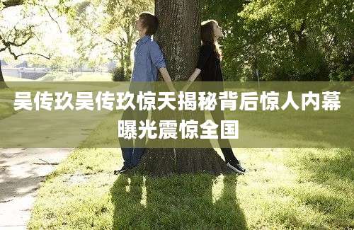 吴传玖吴传玖惊天揭秘背后惊人内幕曝光震惊全国