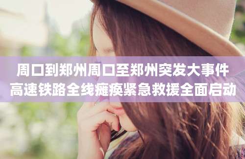 周口到郑州周口至郑州突发大事件高速铁路全线瘫痪紧急救援全面启动