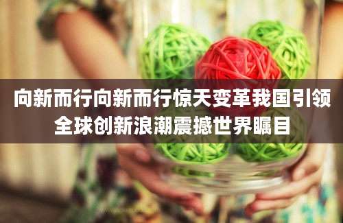 向新而行向新而行惊天变革我国引领全球创新浪潮震撼世界瞩目