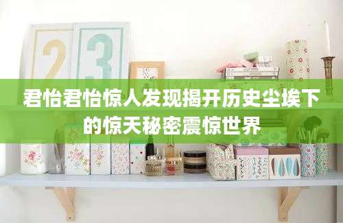 君怡君怡惊人发现揭开历史尘埃下的惊天秘密震惊世界