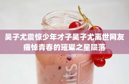 吴子尤震惊少年才子吴子尤离世网友痛悼青春的璀璨之星陨落